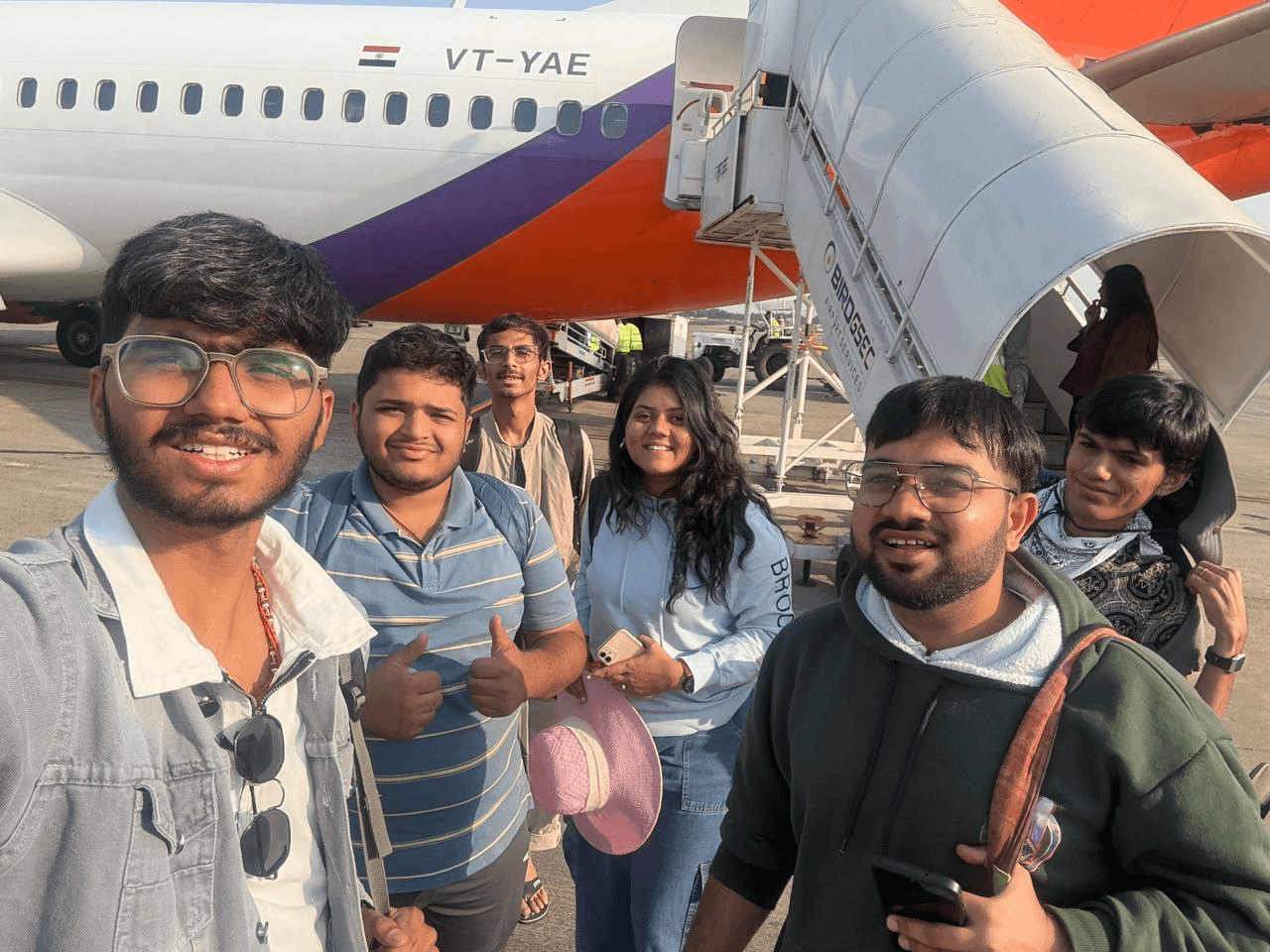 Passdn team boarding an IndiGo flight